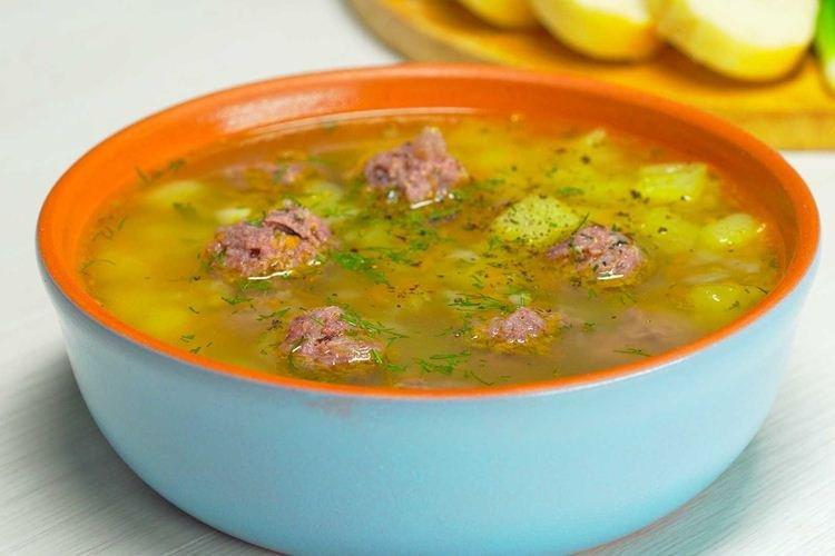 Овощной суп с фрикадельками - Что приготовить из говяжьего фарша рецепты