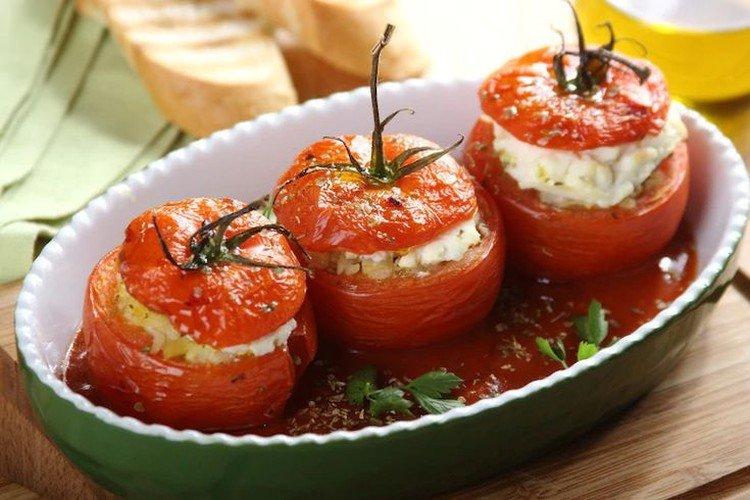 Фаршированные помидоры - Блюда в духовке рецепты